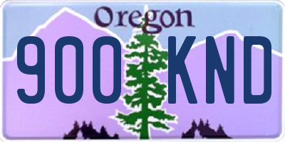 OR license plate 900KND