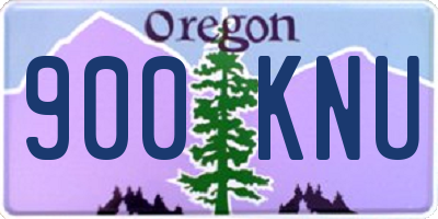 OR license plate 900KNU