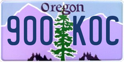 OR license plate 900KOC