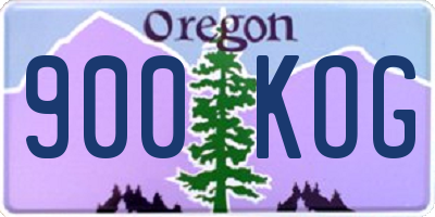 OR license plate 900KOG