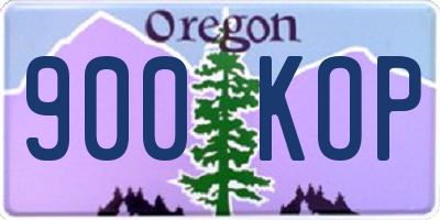 OR license plate 900KOP