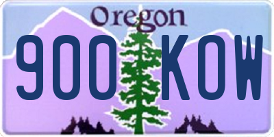 OR license plate 900KOW
