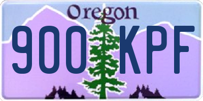 OR license plate 900KPF