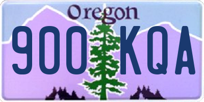OR license plate 900KQA