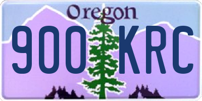 OR license plate 900KRC