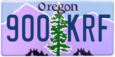 OR license plate 900KRF