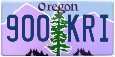 OR license plate 900KRI