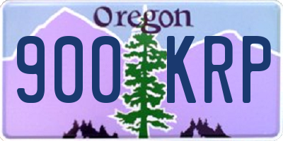 OR license plate 900KRP