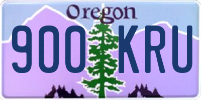 OR license plate 900KRU