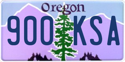 OR license plate 900KSA