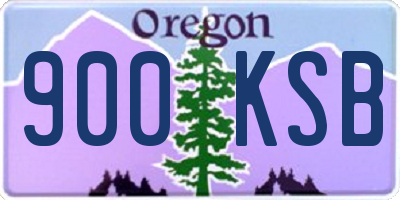 OR license plate 900KSB