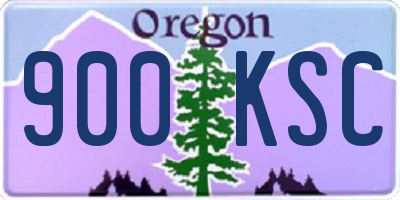 OR license plate 900KSC