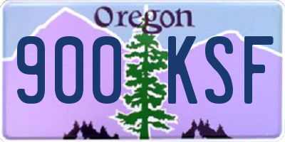 OR license plate 900KSF