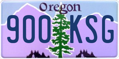 OR license plate 900KSG