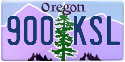OR license plate 900KSL