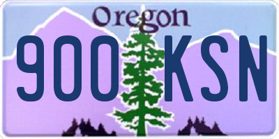 OR license plate 900KSN