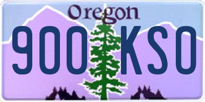 OR license plate 900KSO