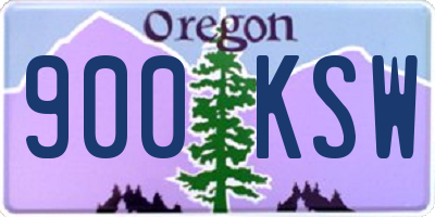 OR license plate 900KSW