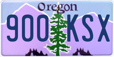 OR license plate 900KSX