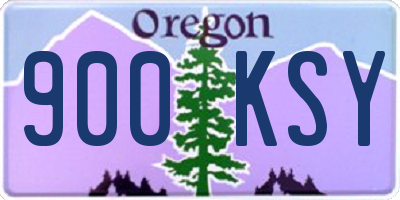 OR license plate 900KSY