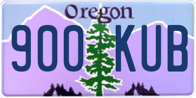 OR license plate 900KUB