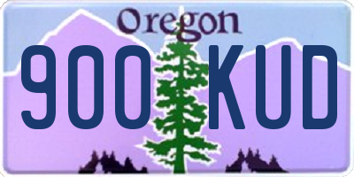 OR license plate 900KUD