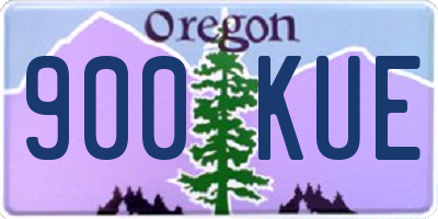 OR license plate 900KUE