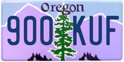 OR license plate 900KUF