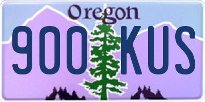 OR license plate 900KUS