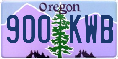 OR license plate 900KWB