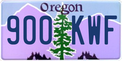 OR license plate 900KWF