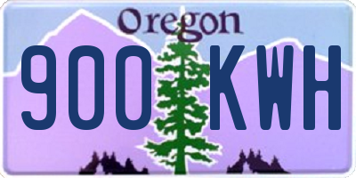 OR license plate 900KWH