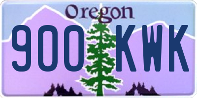 OR license plate 900KWK
