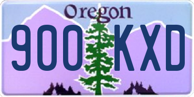 OR license plate 900KXD