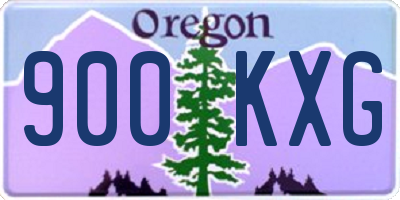 OR license plate 900KXG
