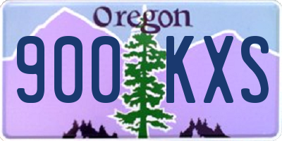 OR license plate 900KXS