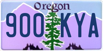 OR license plate 900KYA