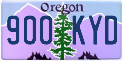 OR license plate 900KYD