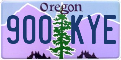 OR license plate 900KYE