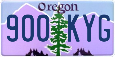OR license plate 900KYG