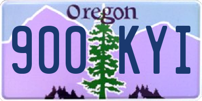 OR license plate 900KYI
