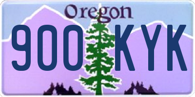 OR license plate 900KYK