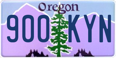 OR license plate 900KYN