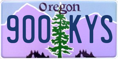 OR license plate 900KYS