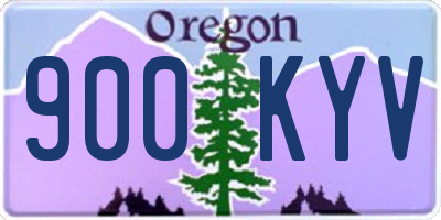 OR license plate 900KYV