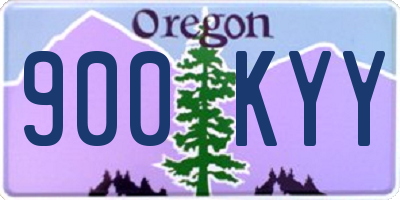 OR license plate 900KYY
