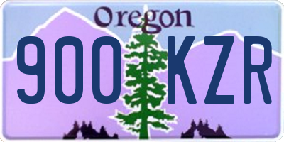 OR license plate 900KZR