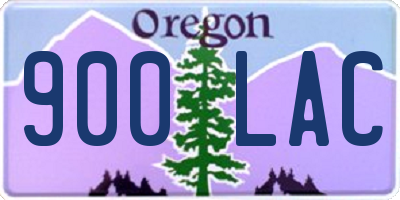 OR license plate 900LAC