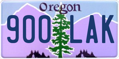OR license plate 900LAK