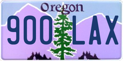 OR license plate 900LAX